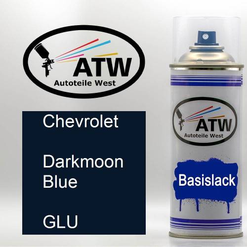 Chevrolet, Darkmoon Blue, GLU: 400ml Sprühdose, von ATW Autoteile West.